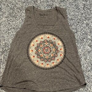 Lucky Brand Charcoal Mandala Tank Top